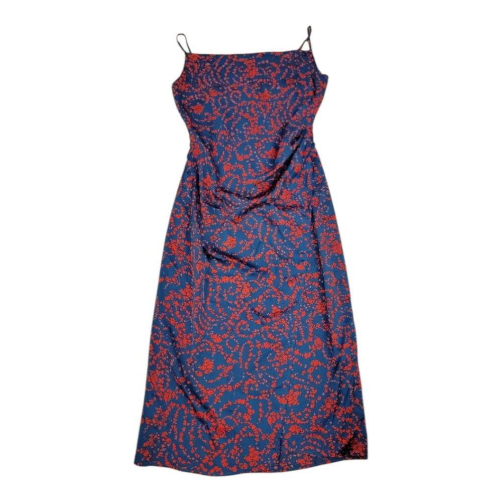 re:named Blue Aden Navy & Red Floral Slip Dress with Adjustable Straps - Picture 6 of 15